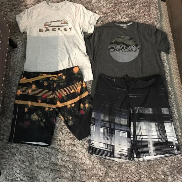 mens swim trunks and shirt set